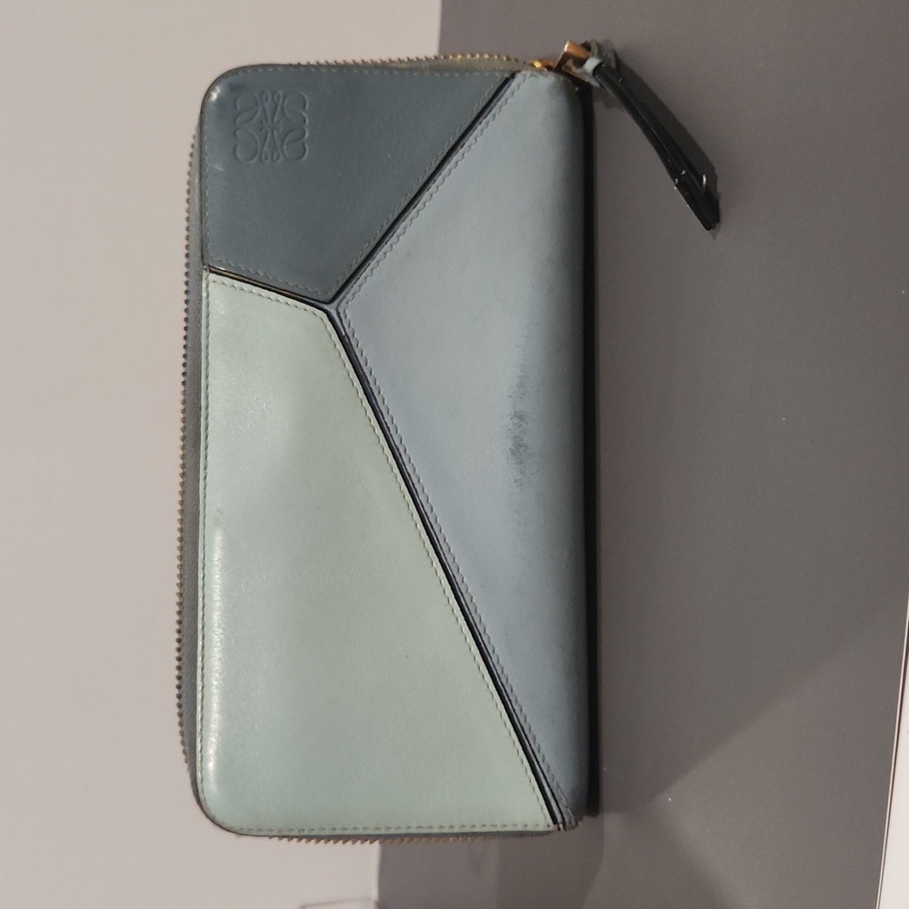 Loewe Puzzle Zip Around Wallet-Blue